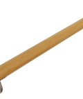 Premium Solid Oak Wood Handrail For Indoor Stairs And Hallways With Steel Mounting Brackets, showing smooth oak tube.