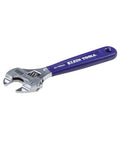 Adjustable Wrench With Slimmer 40 Percent Jaws, Forged Construction And High Polish Chrome Finish, 4 Inch, blue handle