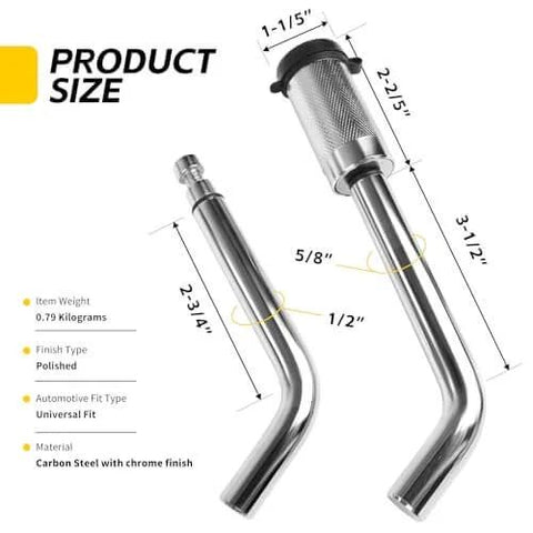 Beefy Universal Hitch Receiver Lock With One Half Inch And Five Eighths Inch Pins Anti Theft Trailer Lock For Class I To V Receivers