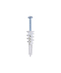 Heavy Duty Drywall Anchors And Screws Kit For Wall Mounts Self Drilling Nylon Spiral Expansion Tubes With Slots Zinc Plated Carbon Steel Built To Last Ready To Mount Rust Resistant Strong Hold, one anchor with screw