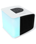 Mini Evaporative Air Cooler For Desk And Camping With Smart App Control, featuring LED light, compact design, and removable water tank.