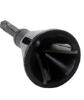 Two Piece External Deburring Chamfer Tool With Carbide Blades For Heavy Duty Deburring Of Damaged Screws Bolts And Fasteners Pro Grade Quick Release Hex Shank Drill Bit Style Burr Remover 3 Sixteenth Inch To One Inch Black