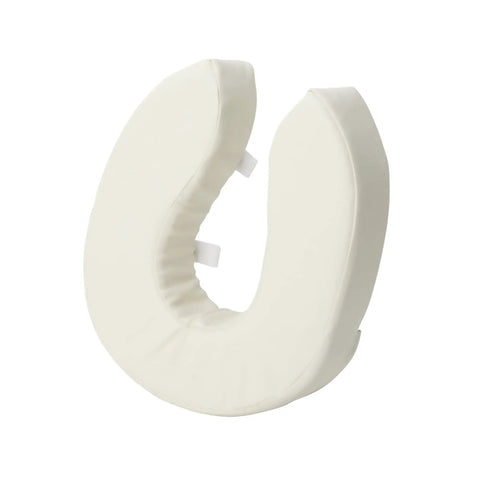 Raised Toilet Seat Cushion Riser With 2 Inch Pad And White Cover For Extra Comfort On Standard Toilets