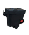 Heavy Duty Replacement Air Filter Box Housing For 170cc Lawn Mower Engines Universal Fit DG1 DB2194PR, durable black plastic, side view