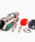 Heavy Duty 2 Pin 35A Electric Vehicle Connector With Metal Shell And IP67 Waterproof Sealing For EV HEV High Voltage Systems, detailed view.