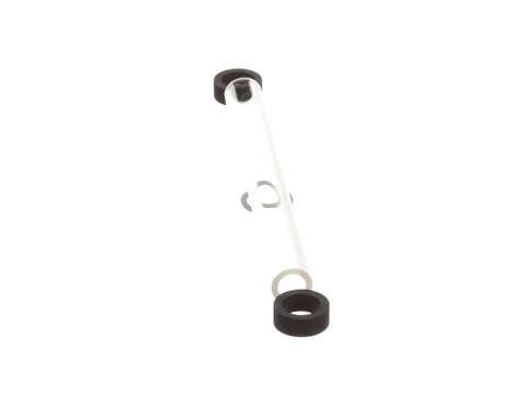 Boiler Base Glass Water Gauge Replacement FK07302 with black end caps for commercial steam cookers and high temp use