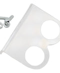 Clear plastic housing and metal mounting brackets from Two Pack HC-SR04 Ultrasonic Sensor Module Kit With Housing And Mounting Brackets.