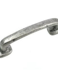 3 Inch Riverstone Cabinet Pull in Distressed Pewter and Antique Copper Finishes, shown in a durable large design with mounting hardware.