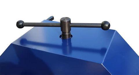 Heavy Duty Electric Pipe Bender With 17 Dies For Stainless Steel Iron And Round Square Tubes Up To Nearly Three Inches, handle top view.