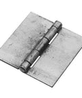 Weldable 4 Inch Square Bright Steel Butt Hinges Standard Duty 2 Pack With One Quarter Inch Pin for doors, shown in detail.
