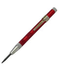 Automatic Center Punch For Precision Marking On Metal And Thick Plates Heavy Duty Shop Workhorse, red metal body with silver tip.