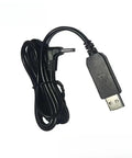 Radar Detector Power Cord For Cobra, Uniden, Whistler And More, showing USB plug, DC3.5 port, and 7-foot cable length