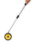 FTVOGUE Measuring Wheel, Aluminum Distance Measuring Wheel 4.2in with yellow wheel, telescopic handle for easy measuring.