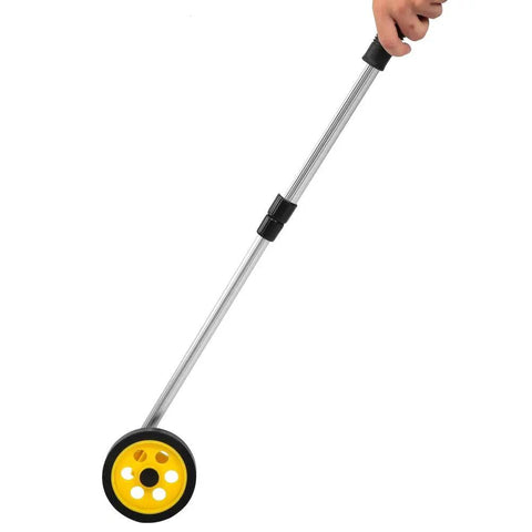 Cryfokt Measuring Wheel, .9m Range Push Button Reset Surveying Wheel, showing a hand grip and yellow measuring wheel.
