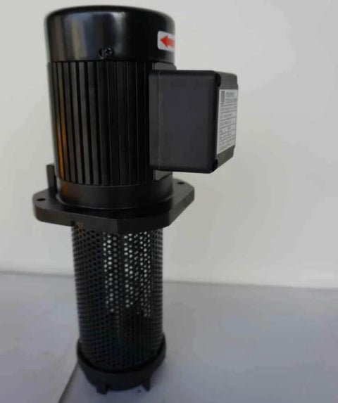 Vertical immersion coolant pump for lathe/bandsaw; 180 mm immersion length, 1/8 HP, mounted on flange