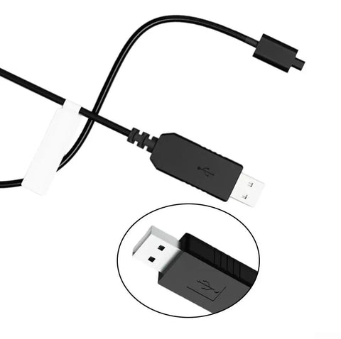USB Charging Cable For Di2 8070 Shifters And Battery Charger Adapter, black cord with USB connectors displayed.