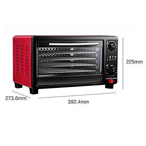 Digital Food Dehydrator With Stackable Trays And Adjustable Heat Timer For Fruit Vegetables And Pet Snacks Electric Drying Machine featuring clear view and control dials.