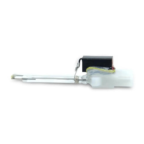 Side view of strobe flash tube replacement for K149130A E26 base high-intensity emergency beacon light bulb, 1 pack top notch.