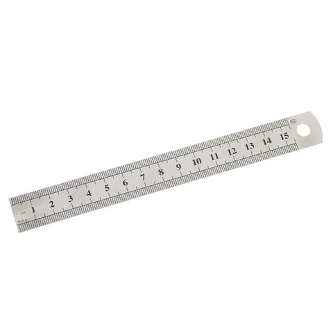 15 Cm Straight Ruler For Drafting And Math Class Double Sided Metal Tool Pro Grade Precision Measuring Ruler For School