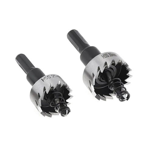Close-up view of Five Piece Hole Saw Set From 16mm To 30mm HSS Cutter Kit For Stainless Steel Wood Aluminum And Plastic