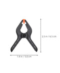 Top Grade Heavy Duty Plastic Spring Clamps Kit With 2 Inch Multi Function Backdrop Clips Perfect For Woodworking DIY Crafts And Studio Use Featuring Lasting Elasticity Portable Design For Office Or Photography Projects Anytime, black 2-inch plastic spring clamp with orange tip, 1.9 x 2.5 in