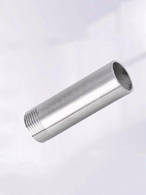 Stainless Steel SS304 Pipe Fittings Set With Single Head Male Threaded Connectors One Eighth Inch To Two Inch Thread Sizes tube