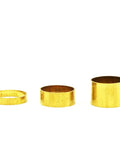 Set Of Five Large Copper Hoop Sheaths 35x6x33mm With Copper Sleeve in various sizes, brass tubes for electronic workbenches and shafts.