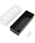 Heavy Duty Rugged Weatherproof Switch Box for 22 mm Push Buttons Industrial ABS Control Enclosure With Sealing Rubber Strip White