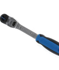 Auto Repair Swivel Head Reversible Ratchet With Three Eighths Inch Drive, 180 Degree Swivel, blue handle, pro grade tool
