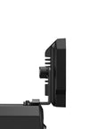 MOZA CM2 HD racing dash display, side view, 5-inch touchscreen, black with mounting bracket