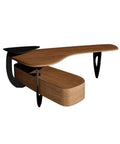 Top Tier Ash Wood Standing Desk With Smooth Height Adjustments And Spacious Corner Layout Made For Grinding Sessions Or Daily Office Grind, showcasing sleek design and hidden storage.