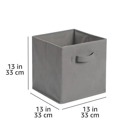 Tame The Chaos With These Slick Collapsible Fabric Storage Cubes Reinforced Sewn Handles Make Moving Heavy Loads Effortless Solid Gray Bins A Total Game Changer For Closets 13 6 Pack