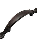 Front view of oil rubbed bronze cabinet pull arched handle ten pack with three inch hole centers seventy six millimeter and five and a half inch overall length ideal for kitchen and bath cabinetry upgrade durable hardware for cabinets vanities dresser.