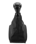 Upgrade Your Ride With This Sleek Black Manual Transmission Gear Shift Knob And Boot Replacement Kit For Peugeot 206 And 406 Models Featuring An Ergonomic Curved Design That Delivers A Grippy, Non-Slip Feel Perfect For Drifting Or Daily Cruising. black leather manual gear shift knob and boot kit for Peugeot 206 and 406