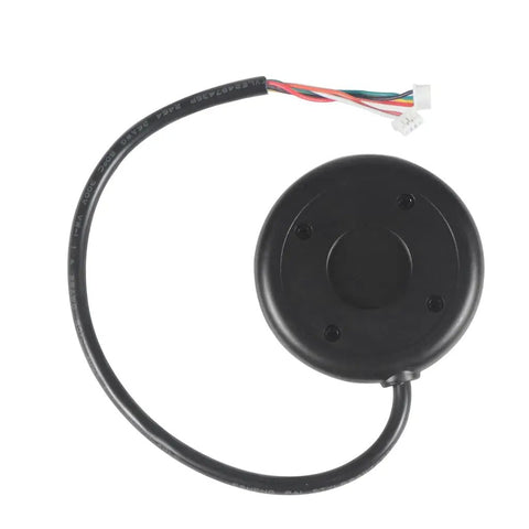 Black circular M8N GPS Module For APM 2.6 2.8 And PX4 PIXHAWK Flight Controllers Perfect For DIY RC Drones with connectors.