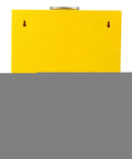 Back view of Lockout Tagout Station Wall Mounted Heavy Duty Built Tough LOTO Box Cabinet For Industrial Safety, yellow panel
