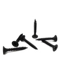 Heavy Duty Number Six By One Five Eighths Inch Self Tapping Drywall Screws featuring fine threads and black phosphate finish.