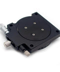 Manual R-Axis Rotary Stage with micrometer drive and 360-degree rotation for precise positioning, compact and durable design.