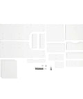 Assembly components for Vertical Bedside Cabinet With Three Drawers And Open Storage Shelf Nightstand End Table For Bedroom White