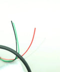 Close-up view of wiring from Electric Transfer Hinge ETH4W4545-626 26AWG 4FT for power and signal in access control systems.