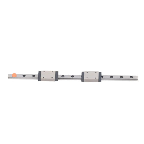 Beefy Linear Rail Guide With Four Point Contact Design For CNC, 3D Printer And Engraving Machines And Automation Equipment, Premium Bearing Steel Slider For Ultra High Rigidity And Smooth Motion, 100mm Travel, two-block rail