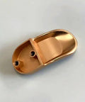 Underside view of Six Pack Zinc Alloy Cabinet Drawer Handles Gold 16mm Hole Spacing Double Hole Hidden Screws Durable And Easy Install Pulls