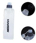 Curved Water Bottle For Running And Cycling 400ml Ergonomic Sports Flask with cap, nozzle details, lightweight squeeze cup for waist pack