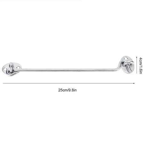 Lecheer 3PCS 10in Cabin Privacy Hook Eye Latch Lock Stainless Steel Solid Gate Hooks Hasp for Window, 25cm length shown.
