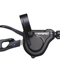 Saint 10 Speed Mountain Bike Shifter With DynaSys Compatibility 2 Way Thumb Or Finger Release shown from the side