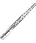 Heavy Duty Stainless Steel Chrome Continuous Piano Hinge For Cabinets And Doors, 24 Inch Long Solid Construction With Pre Drilled Holes, sleek design with pre-drilled holes.