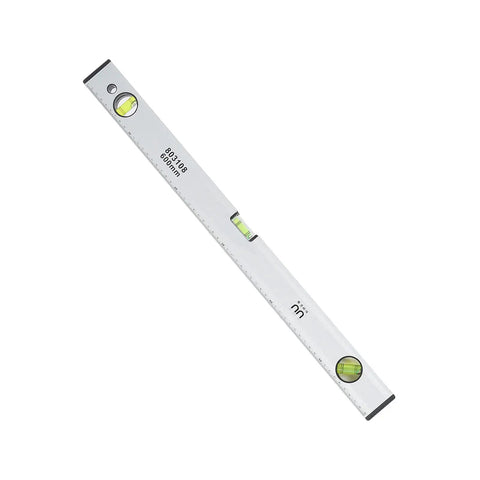 Baxnore Spirit Level Strong Aluminum Alloy with Measurement, (600mm) with three bubble levels and measurement markings.