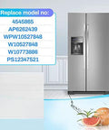 Freezer Glass Shelf Replacement 2 Pack Replaces WRS571CIHZ04 Refrigerator Freezer Shelf Durable Tempered Glass Easy Install