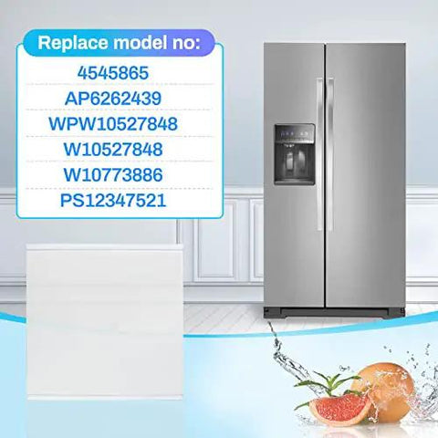 Freezer Glass Shelf Replacement 2 Pack Replaces WRS571CIHZ04 Refrigerator Freezer Shelf Durable Tempered Glass Easy Install