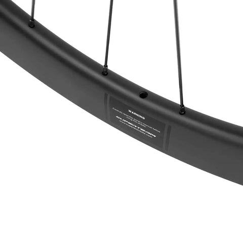 Close-up of rim and spokes on Carbon Fiber U Shape Road Bike Wheelset With Disc Brakes, Clincher Deep Rim 38 50 60 88mm